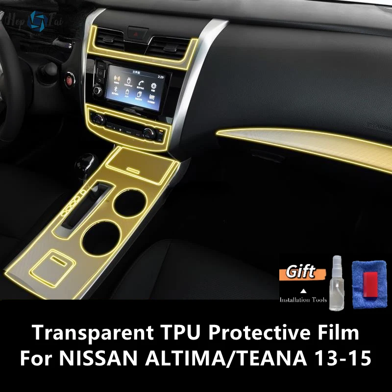 

For NISSAN ALTIMA/TEANA 13-15 Car Interior Center Console Transparent TPU Protective Film Anti-scratch Repair Film Accessories