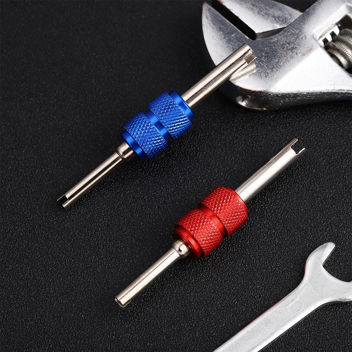 

2Pcs Professional Car Stem Core Remover Repair Tool Dual Heads Compact Aluminum Alloy Tire Stem Removing Tool for Cars Trucks
