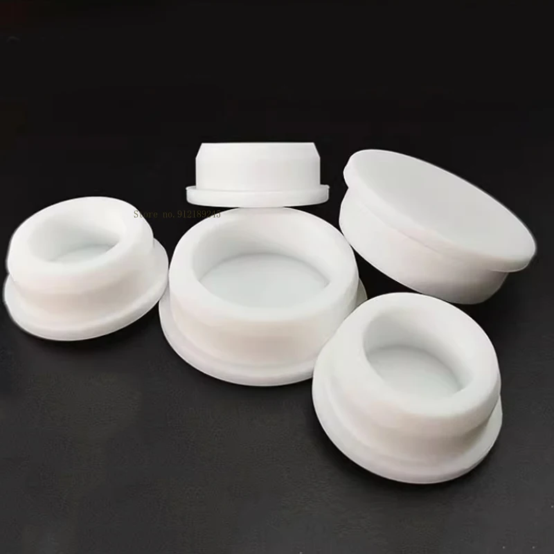 Tappo circolare con foro in silicone Tappi rotondi per scarico a pavimento in gomma impermeabile sigillanti Tipo T Coperchio tappo Bianco A-6,8 mm ~ 68,6 mm