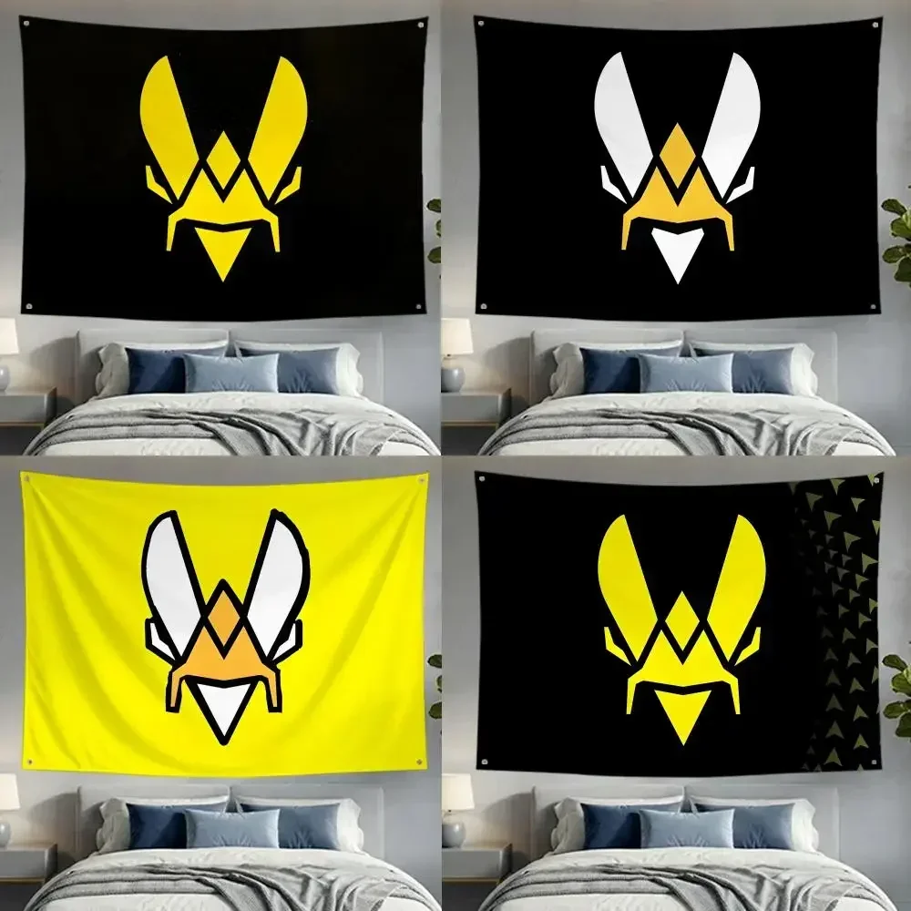 french cs2 team V-Vitality Flags Lightweight no edging four rings hanging for indoor and outdoor decor