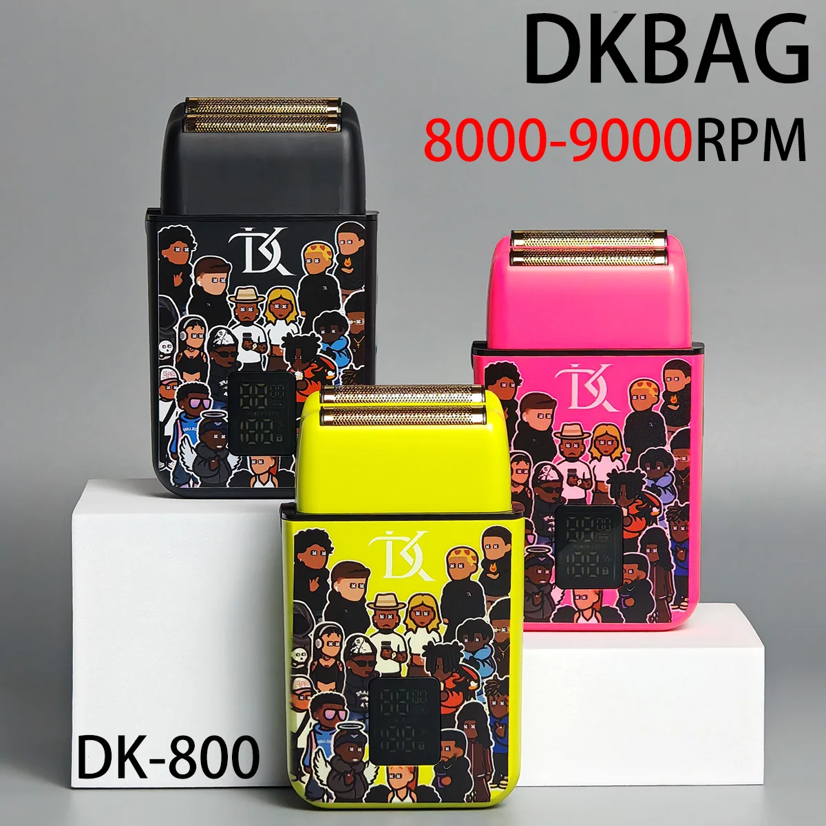 

DKBAG DK800 Профессиональная бритва, 9000 об/мин, 3 скорости, регулирование, возвратно-поступательный дизайн, 3 цвета, машина, закругленное лезвие из сплава, триммер для волос