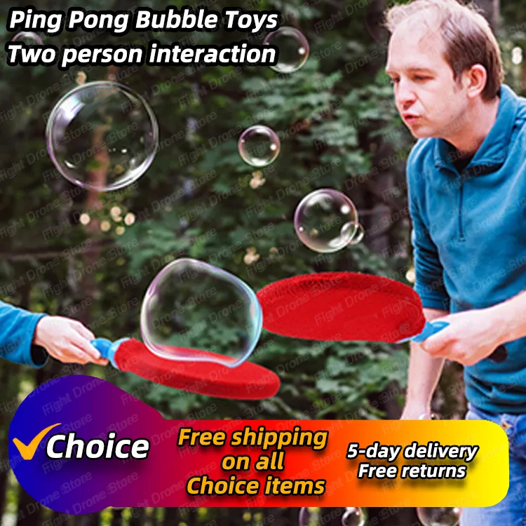 Newest Soap Bubble Ping Pong Kids Sports Intertainment Toys Parent-child Interaction Table Tennis New Bubble Racket Game AC195