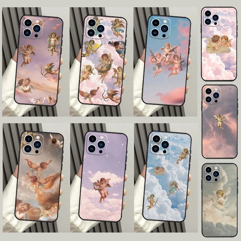 Cartoon Angel Baby Printing Case For Samsung Galaxy S26 Ultra S20 FE S21 S22 S24 S25 Ultra S23 Plus S26 FE Phone Cover