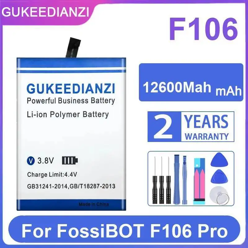 

Three Proof Smartphones Battery 12600Mah For Fossibot F106 Pro Long-Lasting Reliable Power Supply