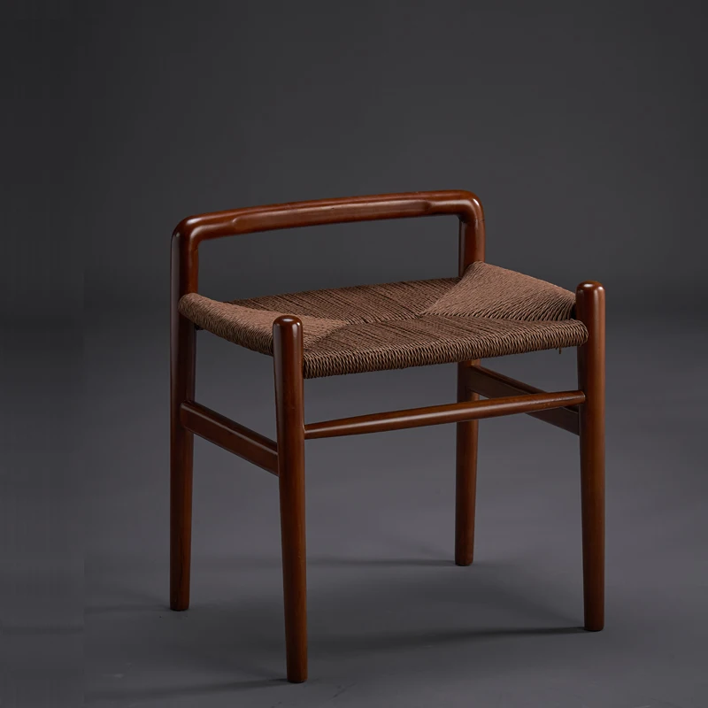 Nordic Shoe Changing Stools Creative Rope Weaving Dressing Chair Homestay Hallway Ottoman Stable Load-bearing Home Furniture