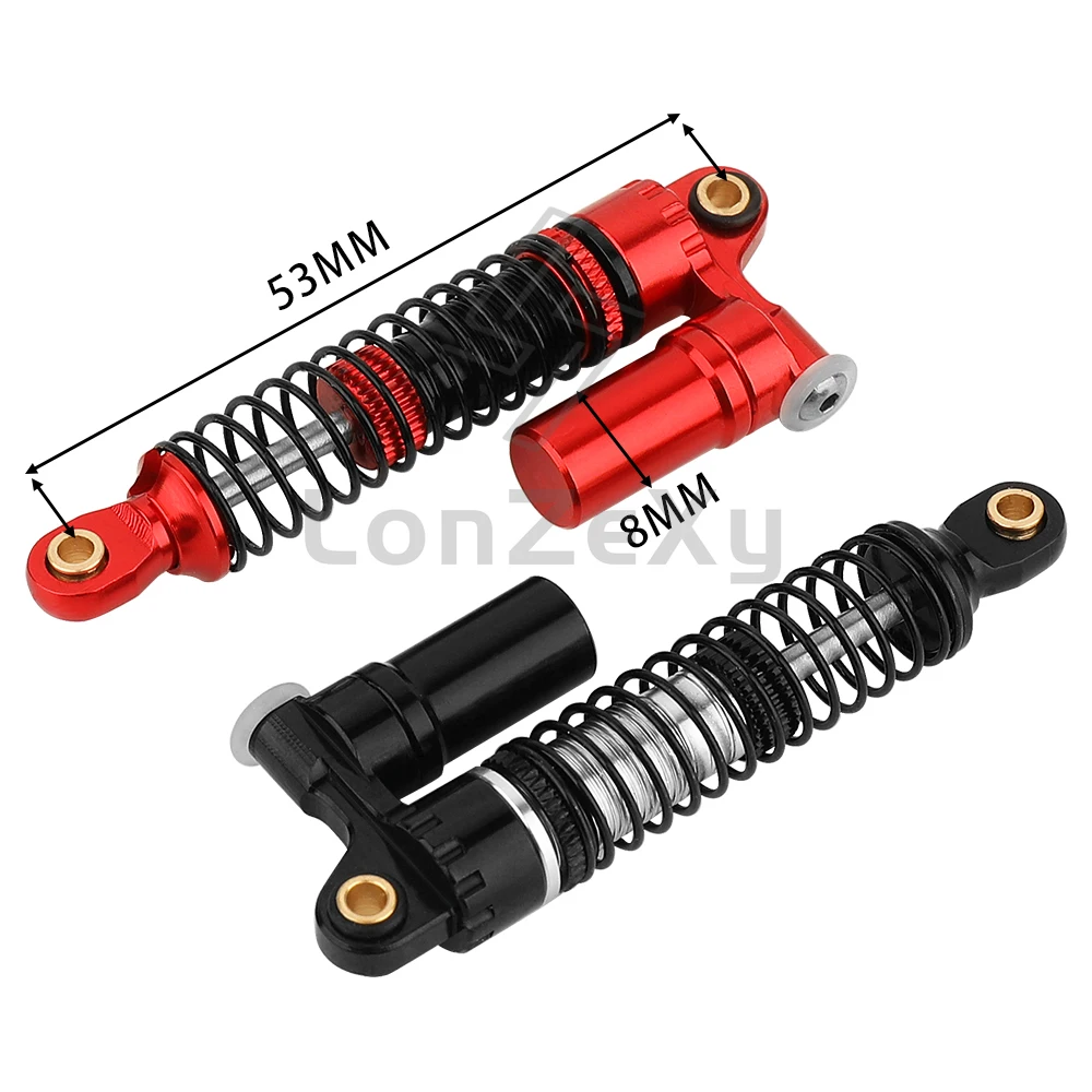 4PCS 53/59/66/78mm Aluminum Alloy Metal Shocks Absorbers Oil Damper for 1/18 RC Crawler TRX4M TRX-4M Bronco Defender Upgrade