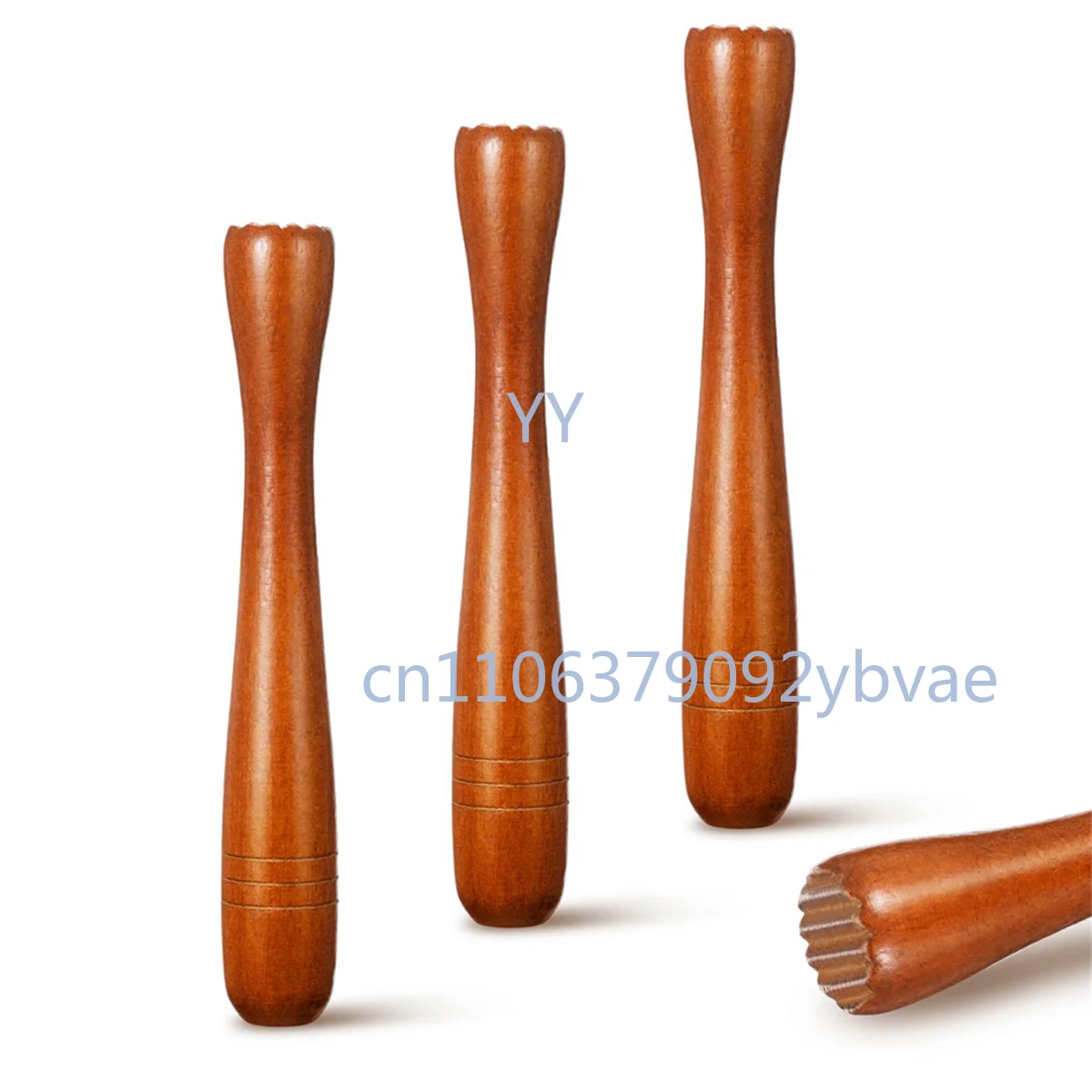 

Набор из 3 деревянных мадлеров для коктейлей, 7,7 дюйма, длинные, для измельчения льда, инструменты бармена