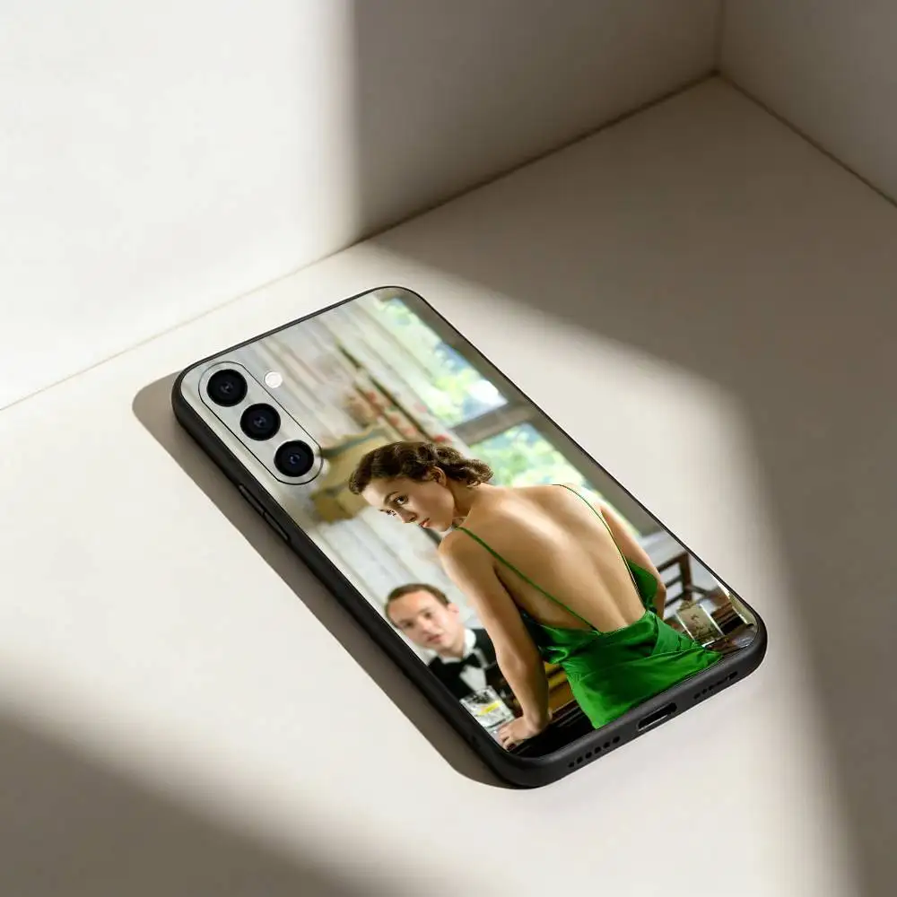 حافظة هاتف K-Keira Knightley لهاتف سامسونج جالاكسي A13,21s,22,31,32,52,53,71,72,73, غطاء أسود ناعم