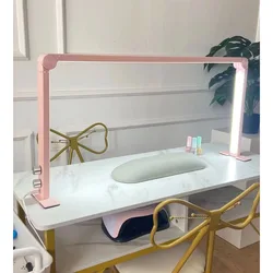 LED Half Moon Nail Light for Desk Foldable Knob Switch Manicure Worktable Lamp Beauty Fill Light Rectangle Square Nail Tech Lamp