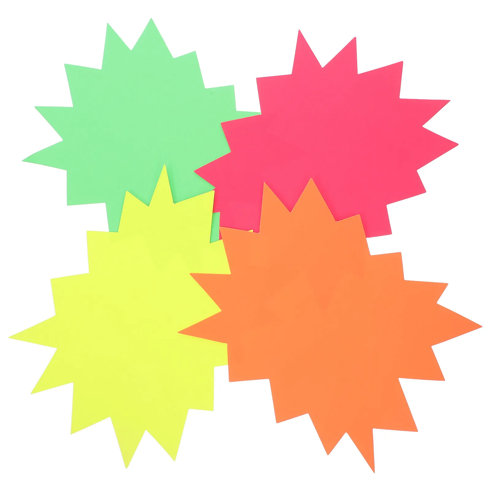 

40Pcs Fluorescent Burst Blank Pop Tags Retail Price Labels Sale Signs for Supermarket Clothing Store Sale Sign Tags