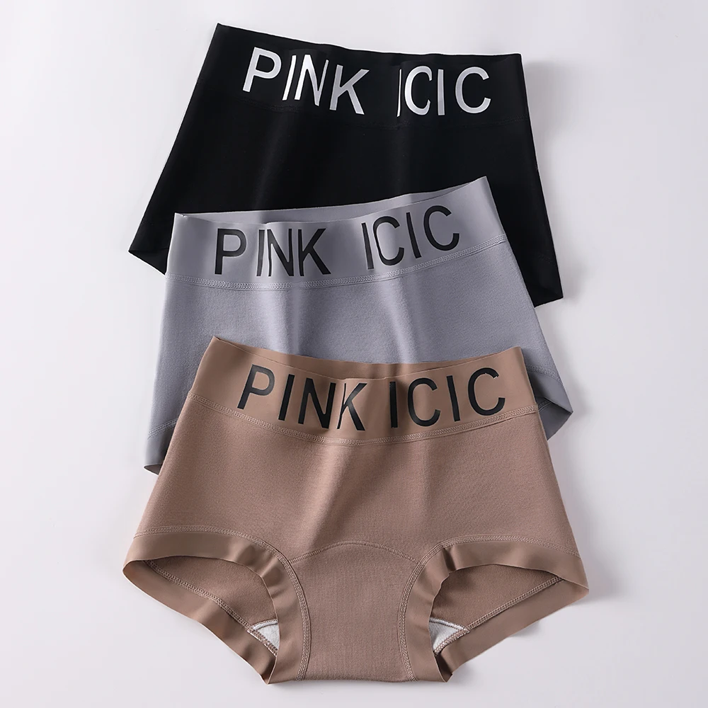 

3PCS/Pack 100% Cotton High Waist Tummy Control Women's Panties Seamless Breathable Antibacterial Briefs Lengthen Crotch Lingerie