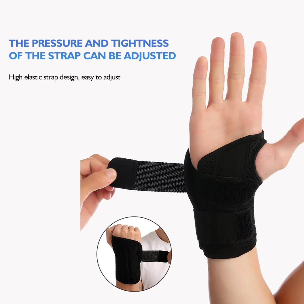 1PC Adjust Splint Sprains Arthritis Wrist Support Wrist Brace with Splints for Men Women Youth Hand Support for Carpal Tendonit