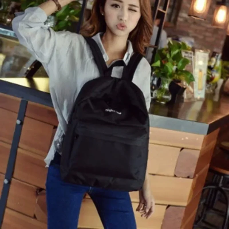 Multifunctional and Versatile Student Schoolbag Female Korean Version of Harajuku Style Canvas Plaid Four-piece Backpack Fashion