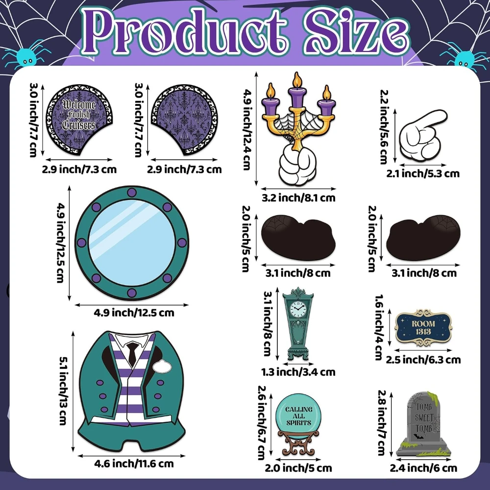 12Pcs Halloween Cruise Door Magnets, Welcome Stupid Design, Waterproof Dry Erase Reusable Cabin Door Decor