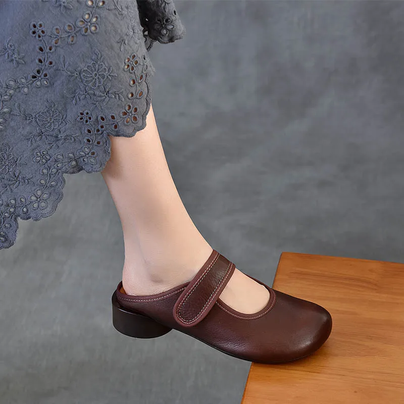 ماري جين باوتو يرتدي نصف شباشب للنساء للربيع والصيف نمط جديد مسطح القاع هاكن مبرد خارجي