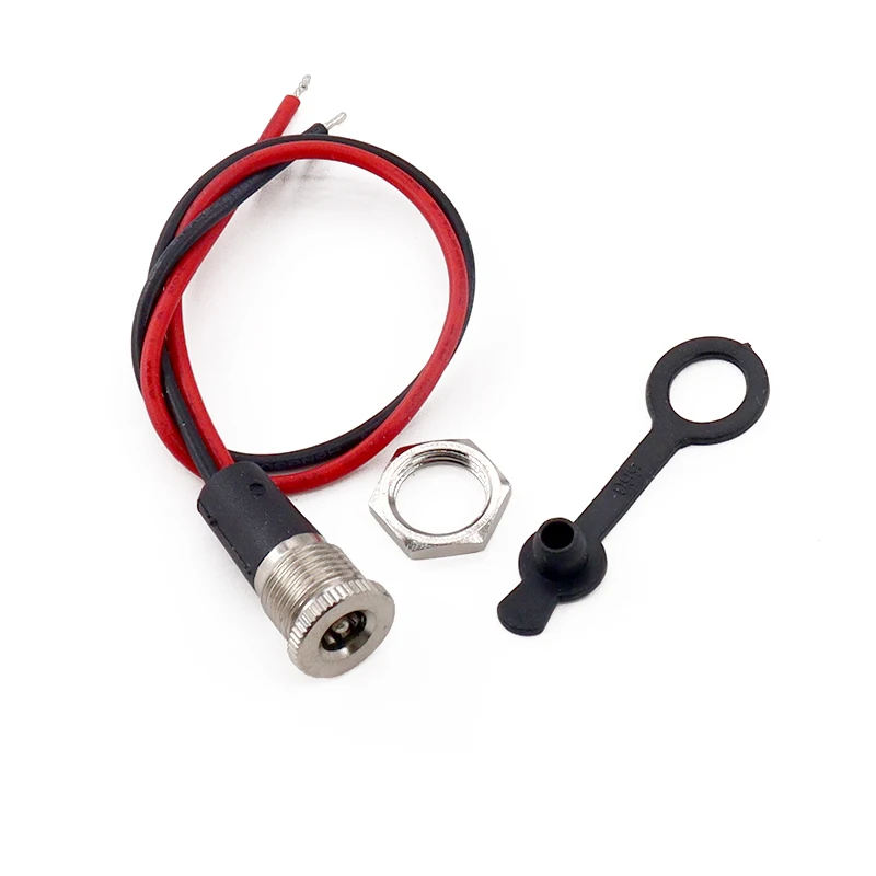 1 قطعة DC-099/022B أنثى المقبس مع أسلاك 022X محول إلى SM موصل مقاوم للماء تيار مستمر واجهة الطاقة 5.5-2.1/2.5 مللي متر