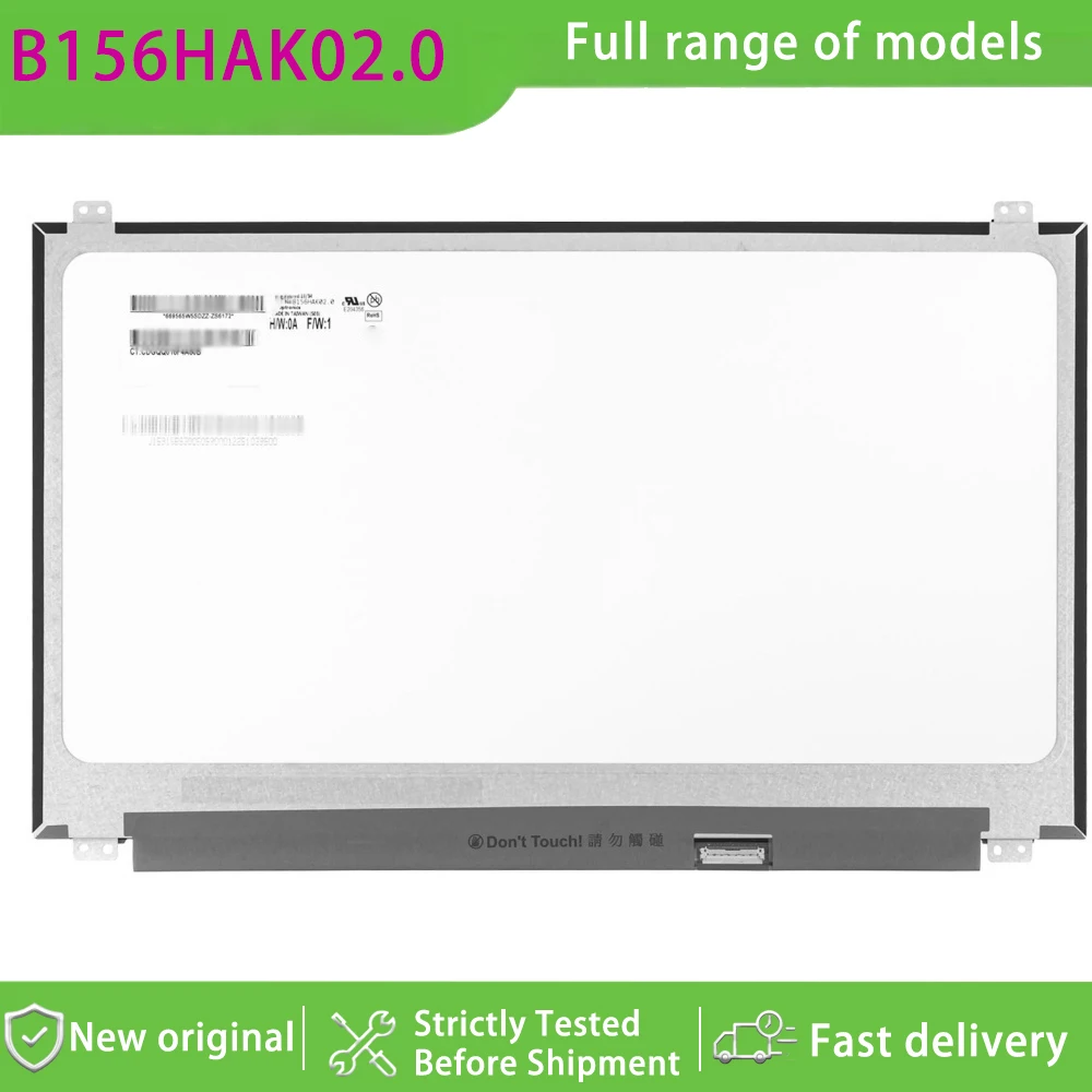 B156HAK02.0 15.6 Inch Fhd Ips Grade Lcd Display Panel Capacitive Touch  for Laptop Assembly Replacement Part