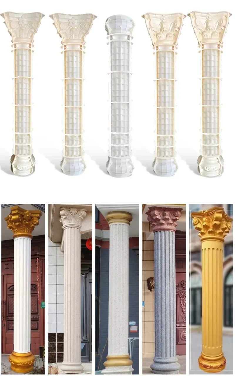 European Roman Column Mold Self-built Gate Balcony Pillar Cement Mold ABS Building Template Garden Decoration Outdoor Model Z