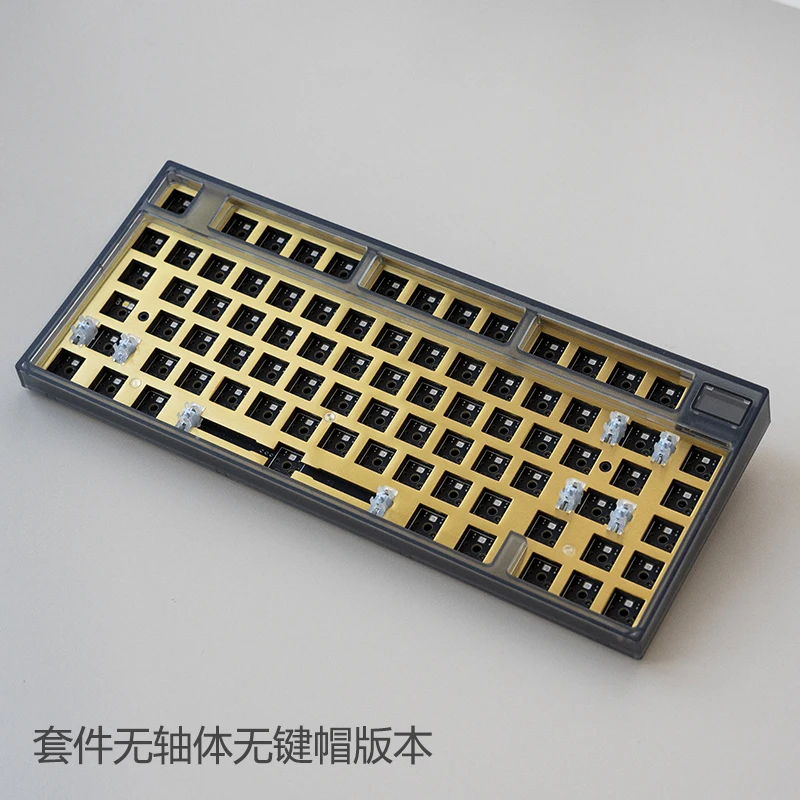 Gif support TFT screen Keydous 3 modes New NJ81 Kit Brass Plate Bluetooth 5.0 2.4g Wireless RGB Hotswap Mechanical Keyboard MAC