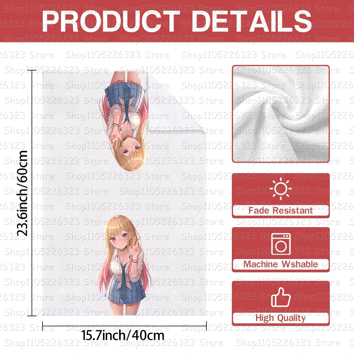 2Pcs Marin Towels 4… - image