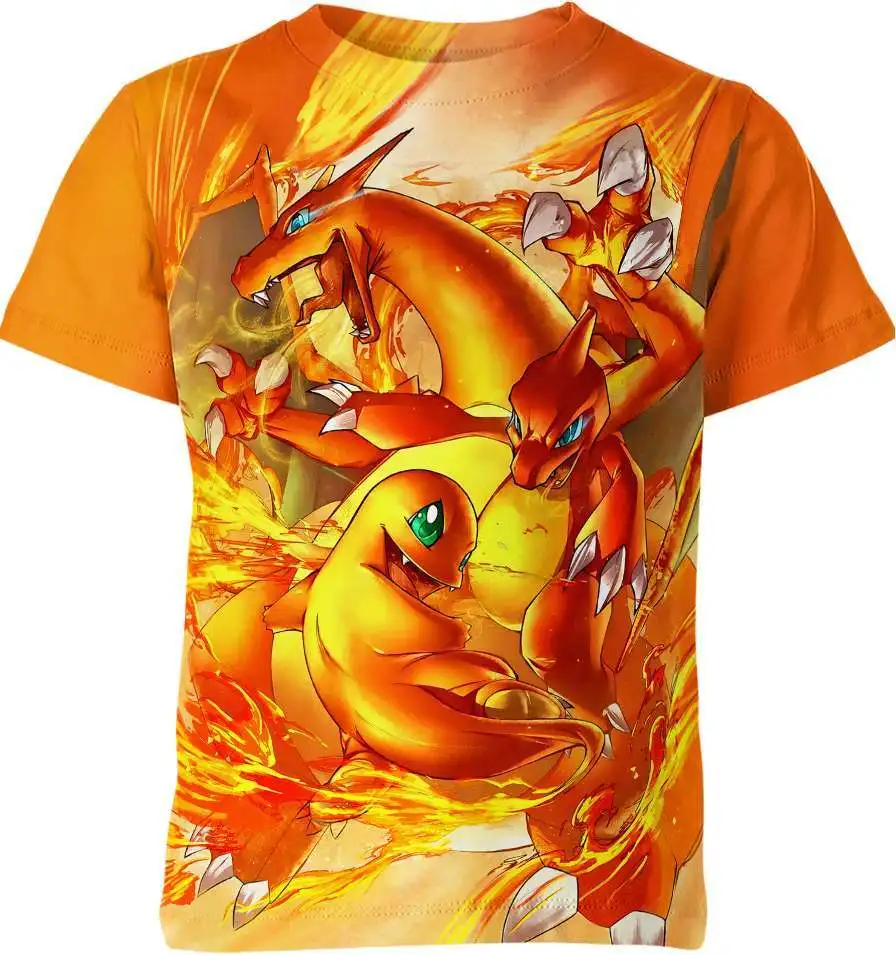 2024 estate nuova serie Pokemon stampata in 3D ragazzi ragazze cartone animato girocollo ventilare t-shirt festa per bambini Costume Cosplay