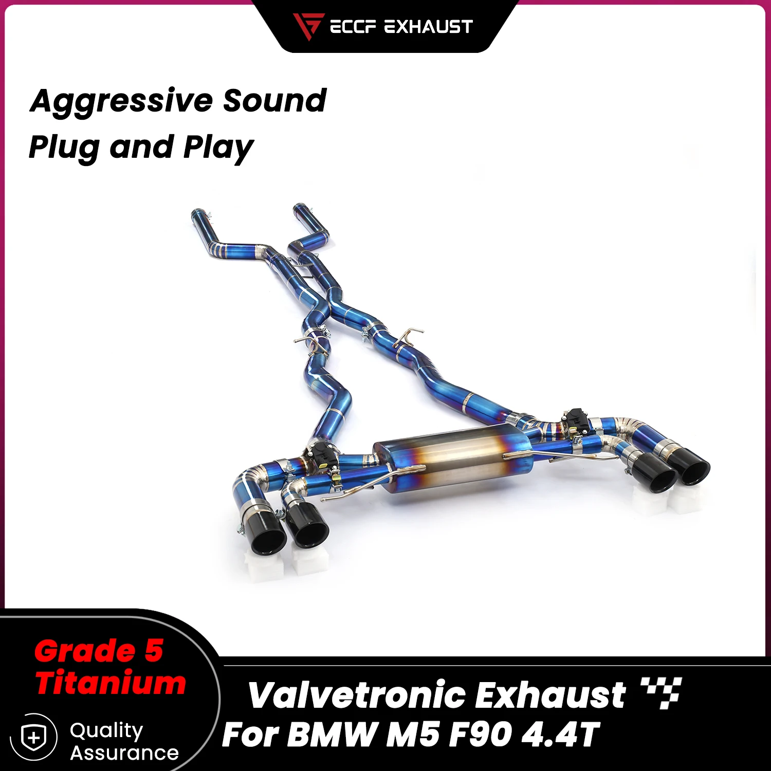 

Sporty TItanium Valvetronic Exhaust Catback Exhaust for BMW M5 F90 4.4T Aggressive Exhaust Sound Easy Installation