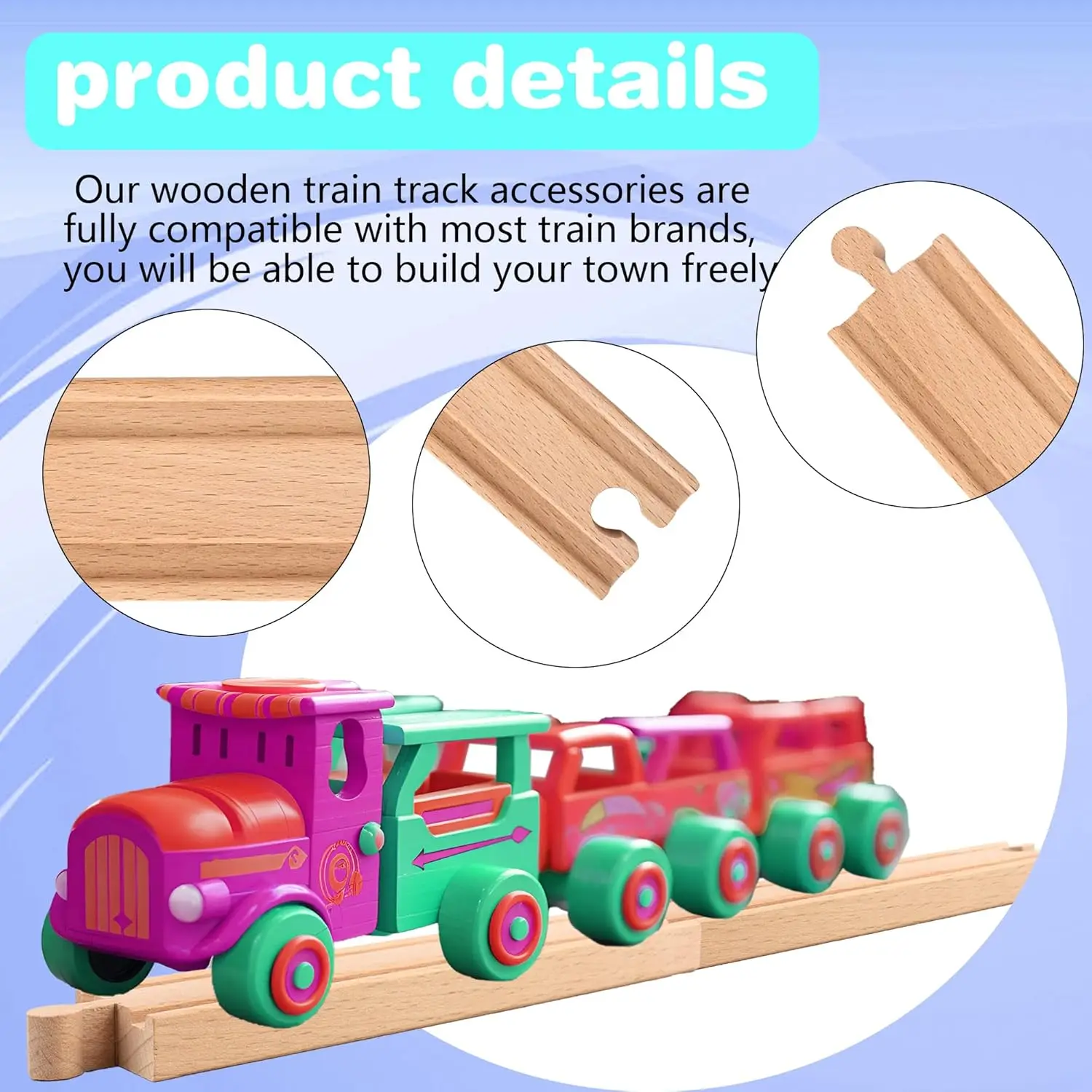 Train Wooden Railway Track Kinds Of Accessories Wood Rail Train Track Connector Toys Fit Biro All Brands Wooden Train For Baby