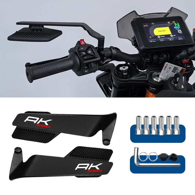 Large Mirror Surface Wings Mirror Motorcycle Rearview Mirror Accessorie For KYMCO Xciting 250 300 400 AK550 CT250 CT300 S400