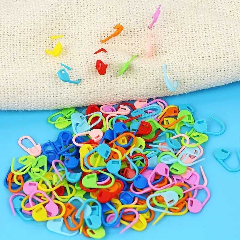 Mix Color Plastic Knitting Tools Mini Resin Small Clips Pins Locking Stitch Markers Crochet Sewing Needle Clip Hooks Accessories