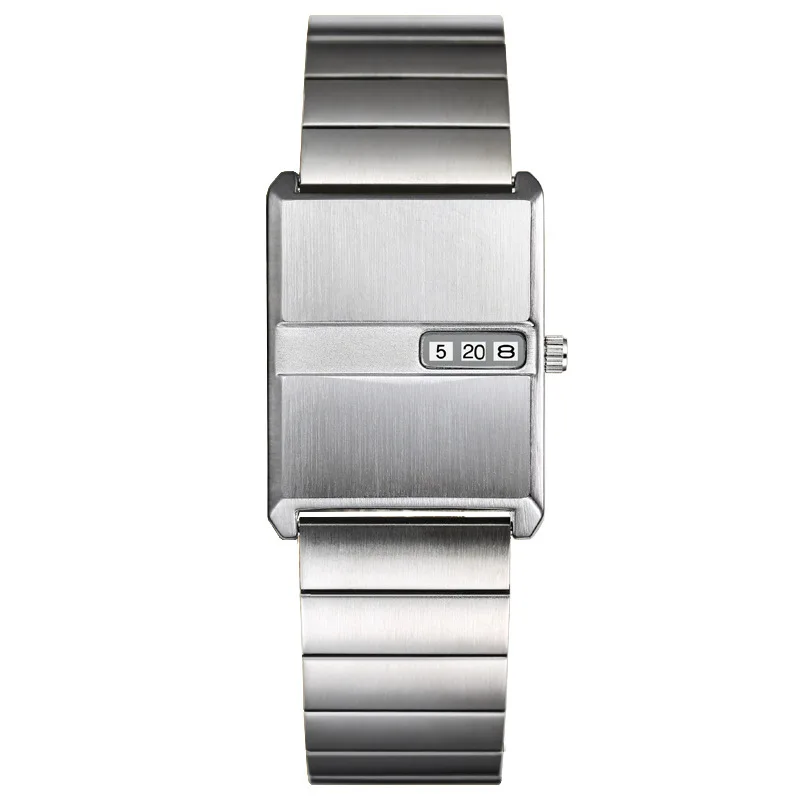 Time less steel square watch Y2K archive Rare F/S Japan New | Time 