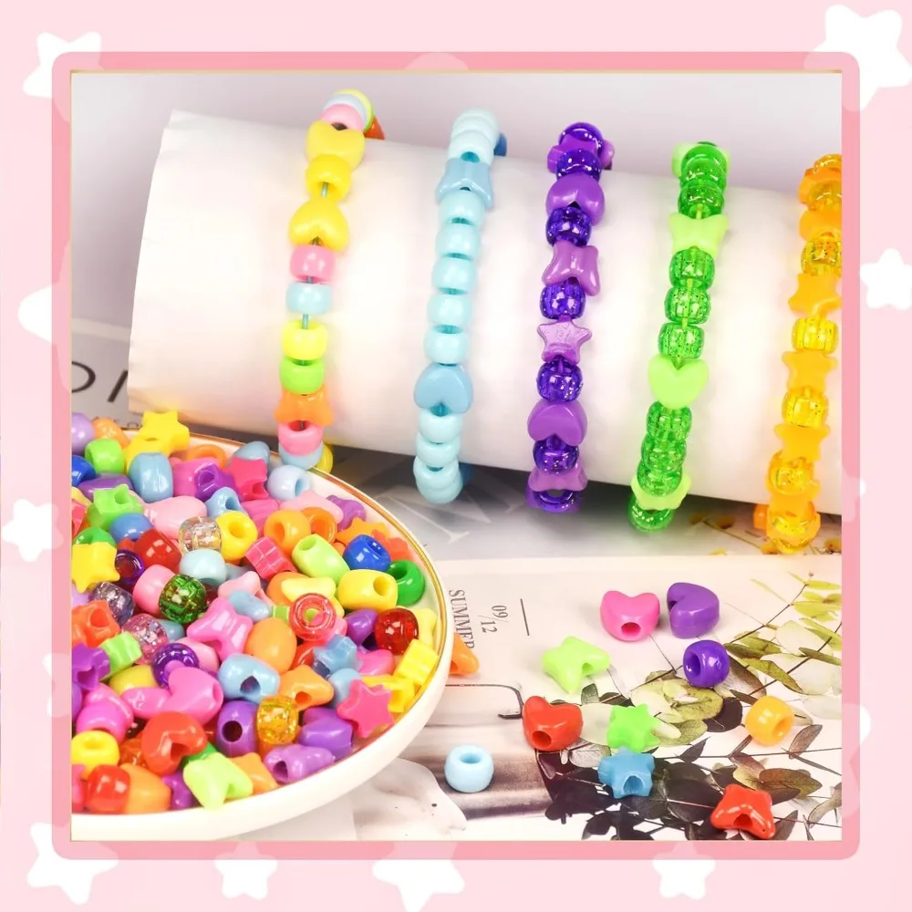 200/1000 قطعة مزيج الألوان الاكريليك الخرز الزخرفية ، DIY بها بنفسك صنع المجوهرات الملحقات ، عيد الحب ، عيد الشكر ، هدايا عيد الميلاد