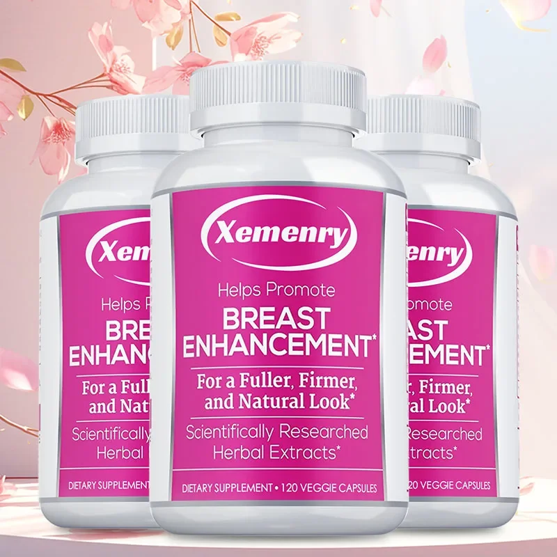 Breast Enhancement Capsules - Supports Balanced Estrogen Metabolism, Enlarges Breasts, Improves Skin, Regulates Mood, Non-GMO Ve