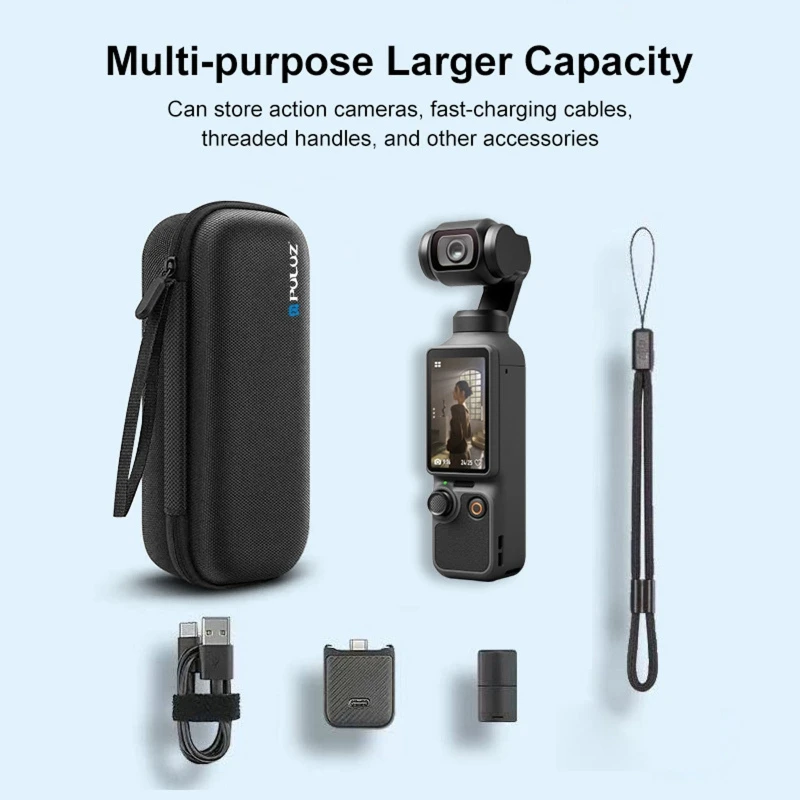 U55C Compactly Carry Case For Pocket 4 Handheld Gimbals Camera Bag Mesh Pockets