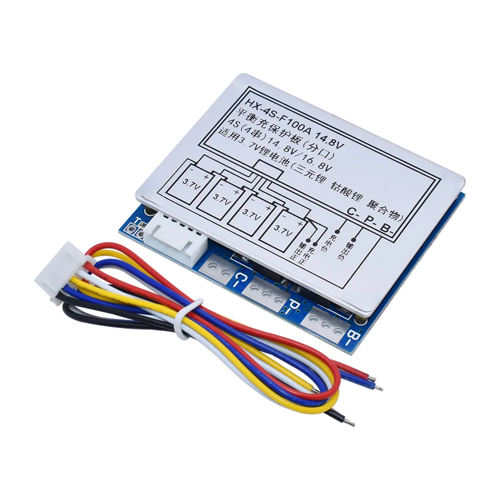 BMS 4S 100A 12.8V 14.8V Lithium Lifepo 4 Battery Protection Bord with Balance Function Professional Lifepo 4 Equalizer