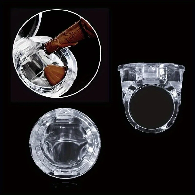 

1pcs Tattoo Pigment Ink Ring Cups Tattoo Holder Ring Container with Lid Cover Cap Permanent Makeup Microblading Tattoo Tool