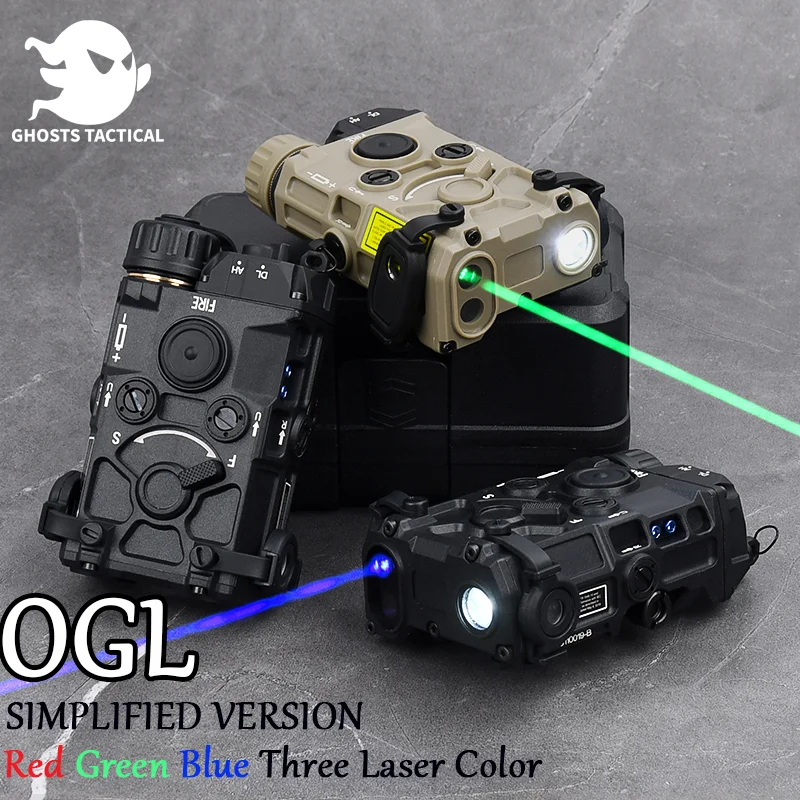 Tactical OGL Nylon Simplified Version Red Green Blue NO IR Strobe LED White light Hunting weapon Strobing reconnaissance light