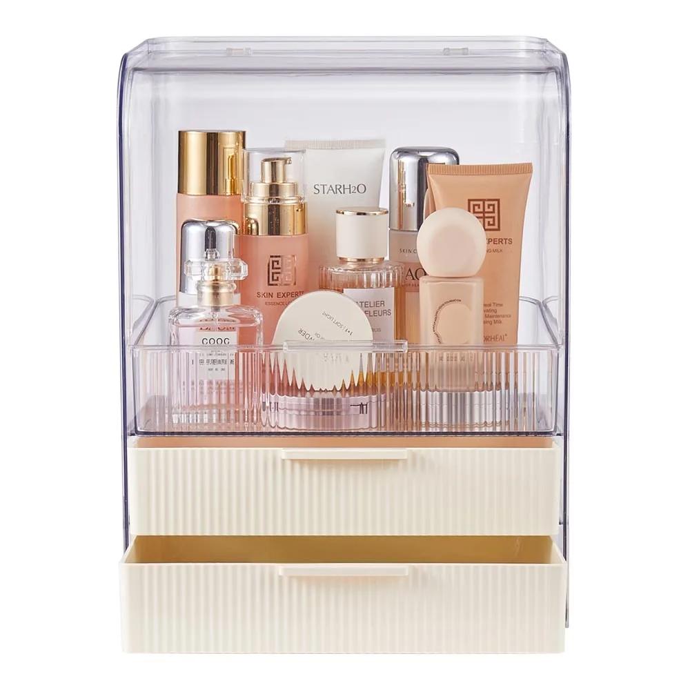 3-Tier Transparent Cosmetics Storage Organizer