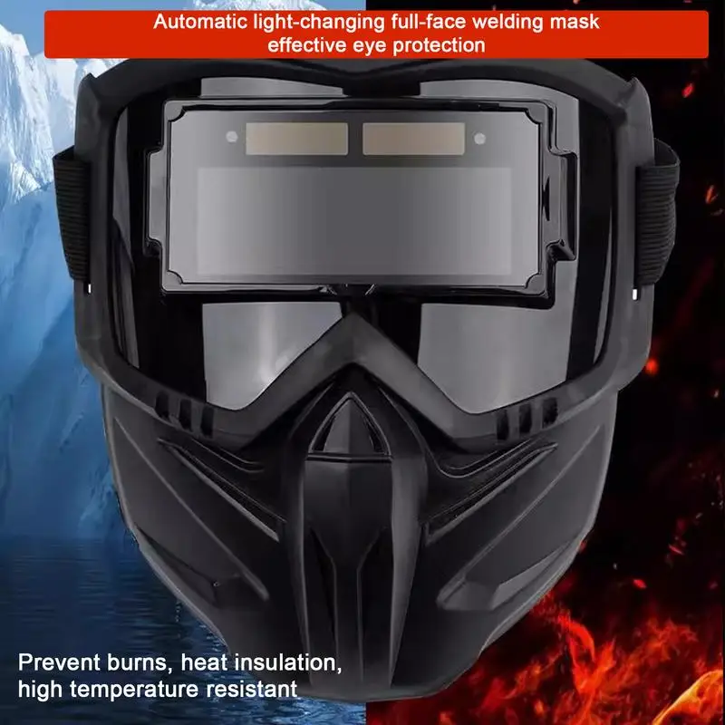 

1 шт., автоматический затемняющий сварочный шлем, большой вид, настоящая цветная сварочная маска, огнестойкая, устойчивая к высоким температурам защитная маска