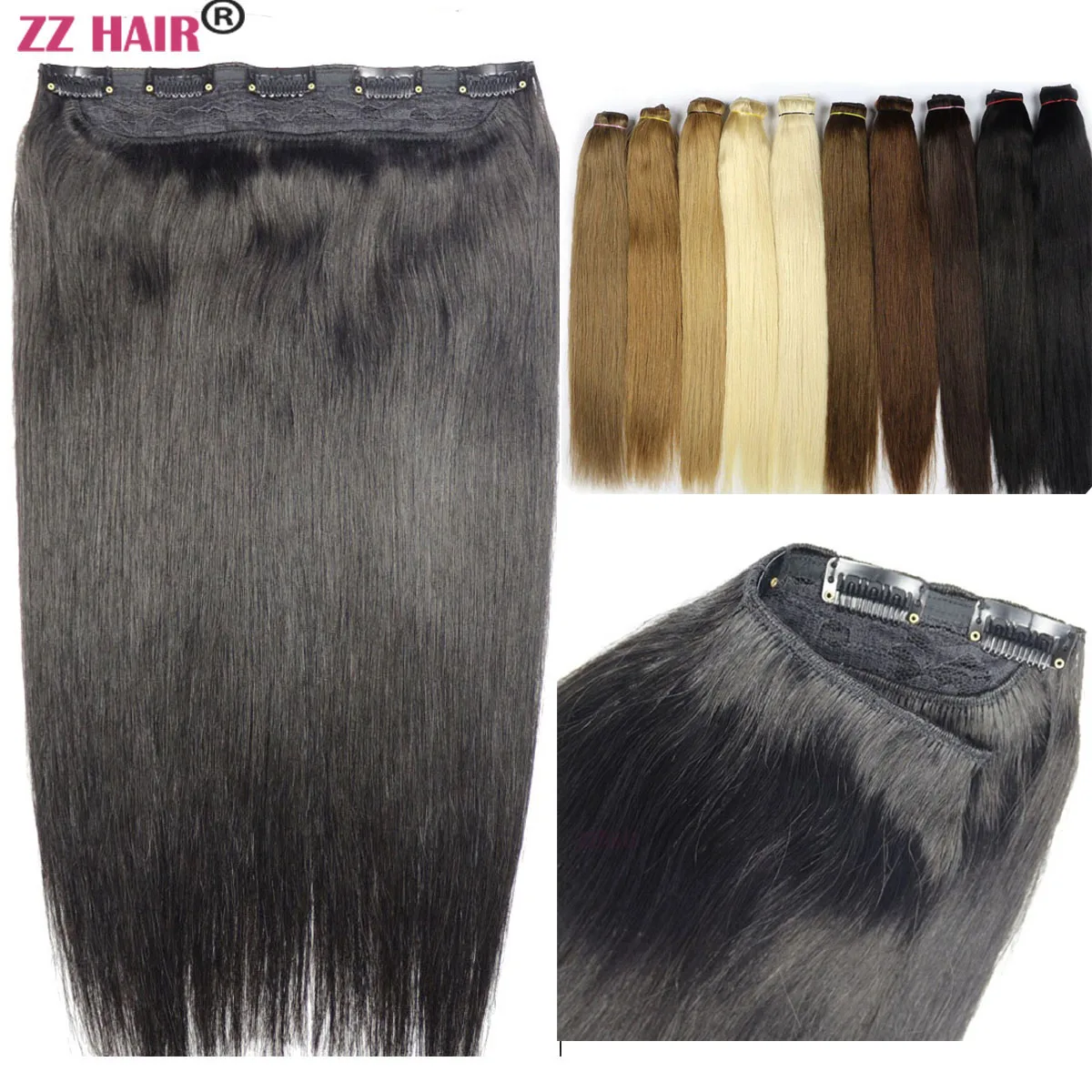 ZZHAIR 100% Brazilian Human Remy Hair Extensions 16\