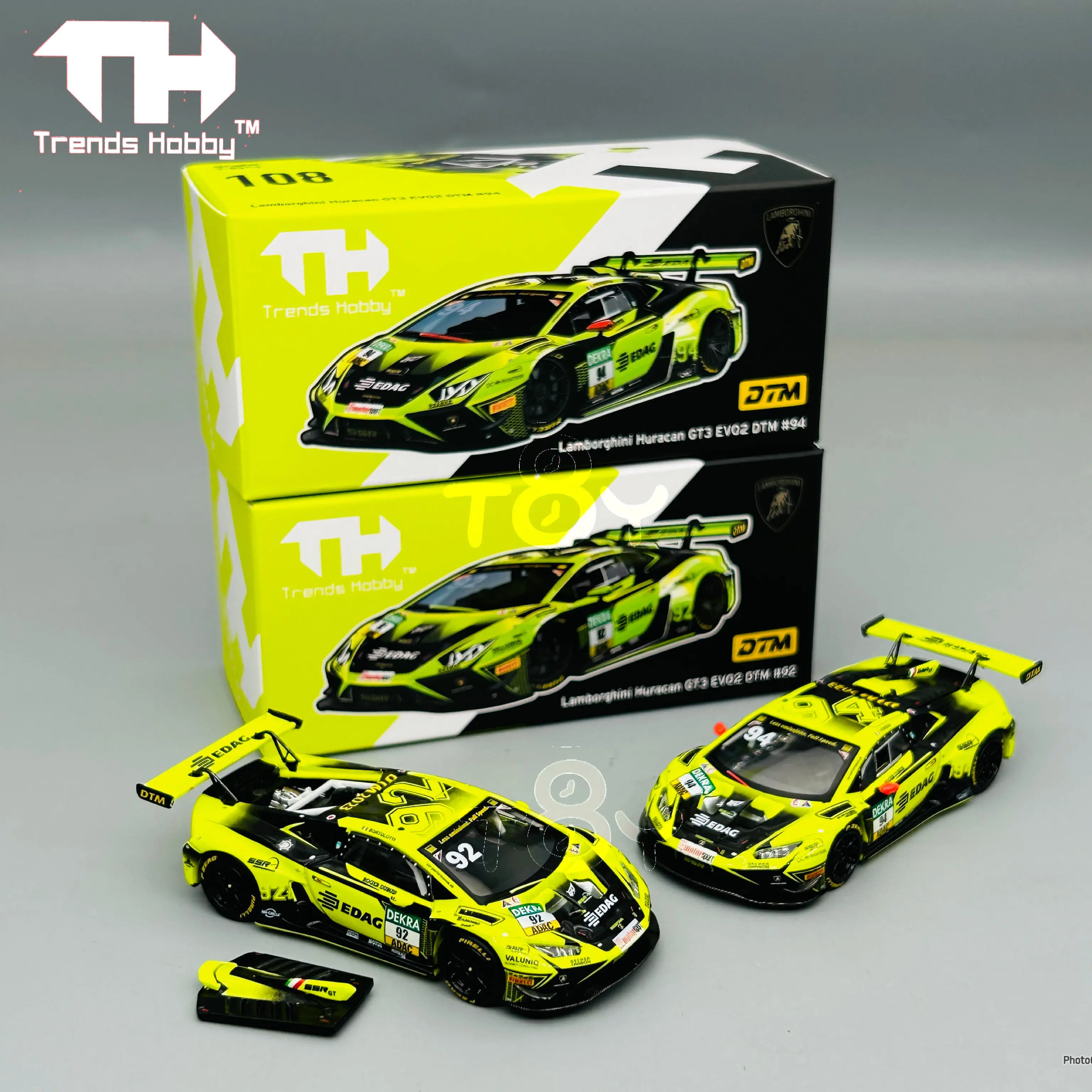 Trends Hobby 1:64 Huracan GT3 Evo 2-DTM 2023 Druckguss-Modellauto