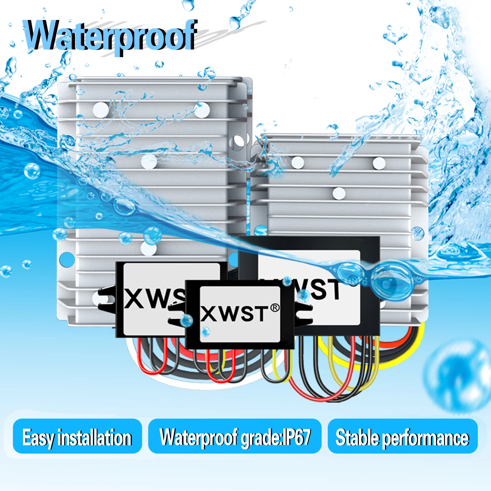 XWST 3v-11v to 12v 3V 4V 5V 6V 7V 8V 9V 10V 11V to 12v DC DC Converter Waterproof Step Up Boost Power Converter 12v Regulator