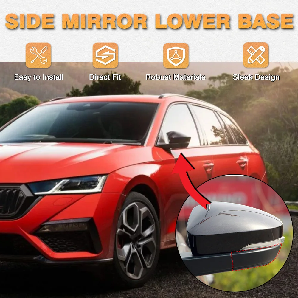 

Car Left /Right Side Mirror Bottom Lower Cover For VW T-ROC 2018-2022 Skoda Octavia 2014-2017