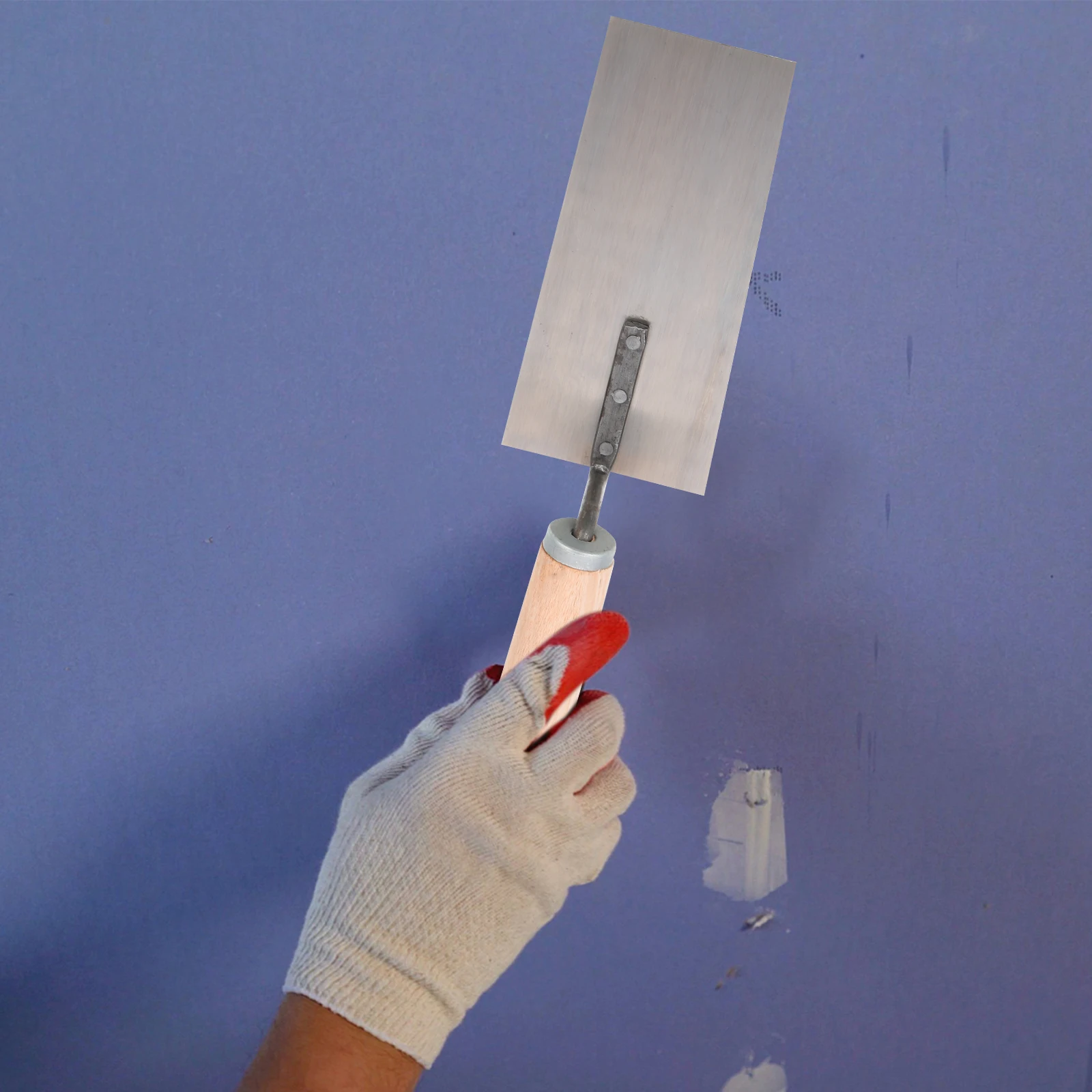

5pcs Masonry Trowel Stainless Steel Wood H Construction Spatula Cement Plaster Tool Paint Scraper Bricklaying Tools DIY