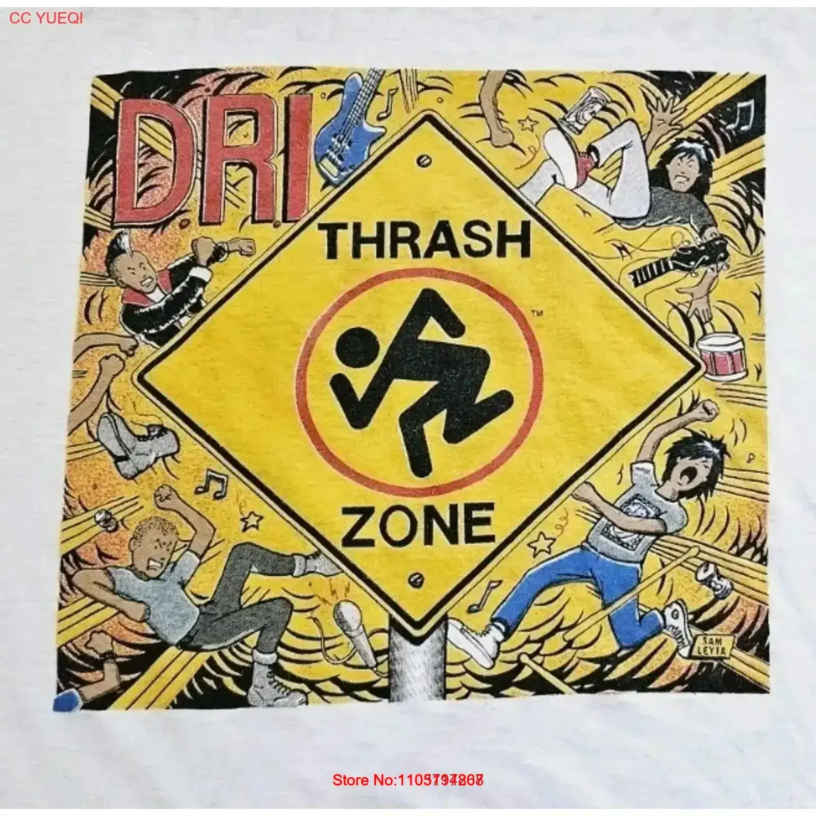 Vintage 80s D R I Dirty Rotten Imbeciles Thrash Zone Punk Band T Shirt Size XL Washed Slightly Versatile fashion Casual Unisex