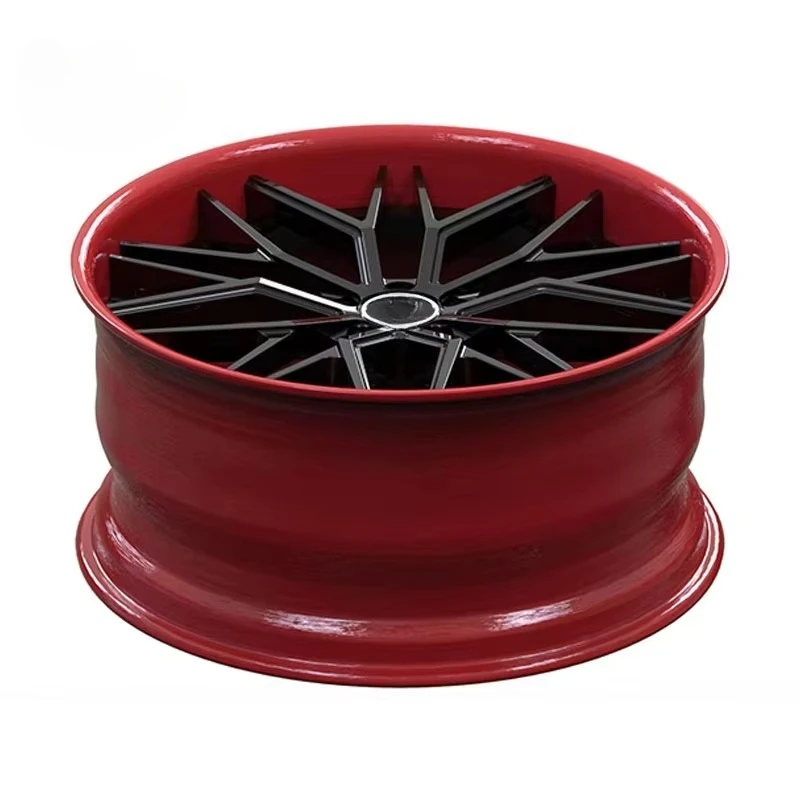 &c  Custom Forged Wheels - Multi-Color Lip & Spoke Design   Personalized Center Cap, TUV Certified, Global Models Adaptability