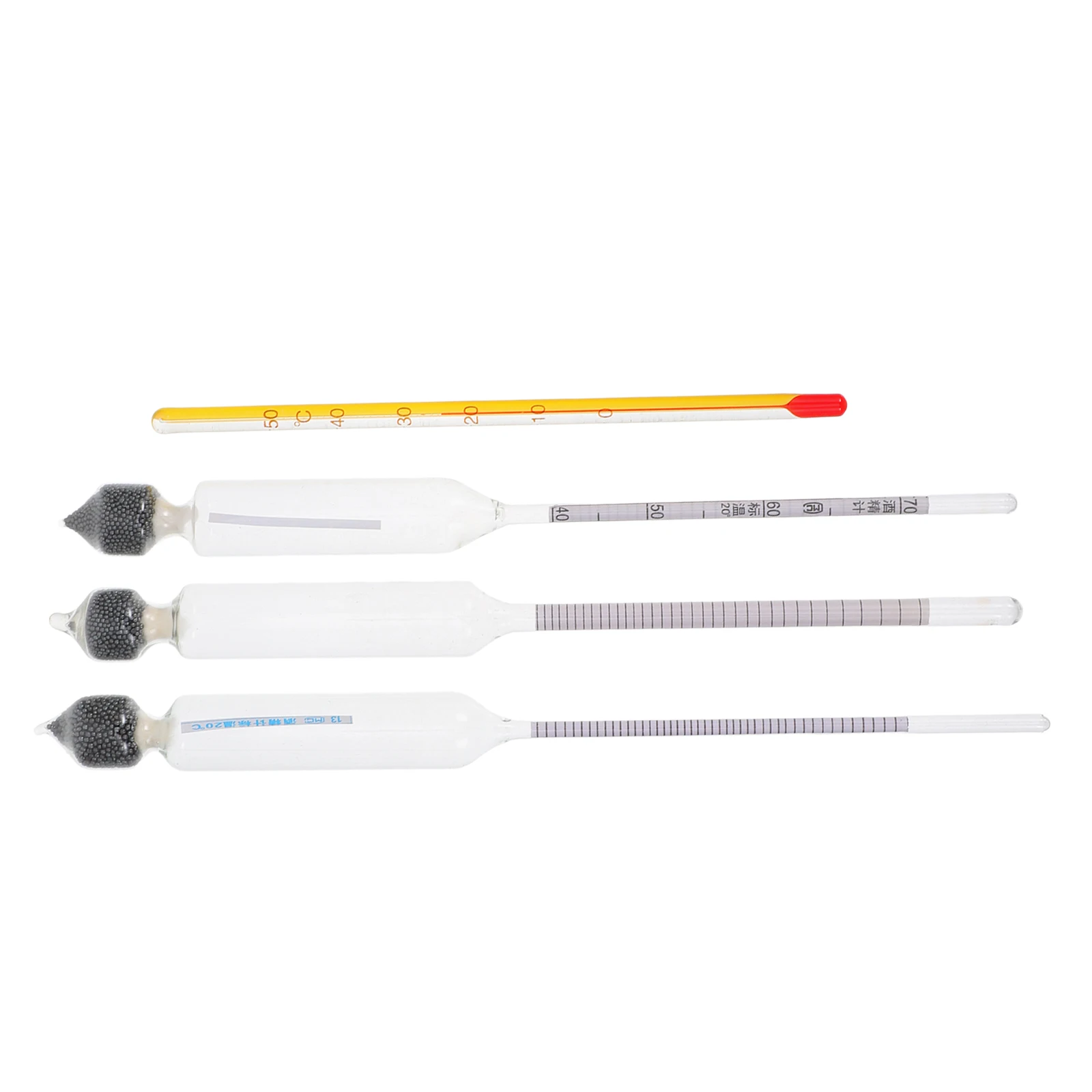 

3Pcs Wine Hydrometer with Thermometer Alcohol Percentage Tester for Liquor Brewing Specific Gravity Measuring Instrument