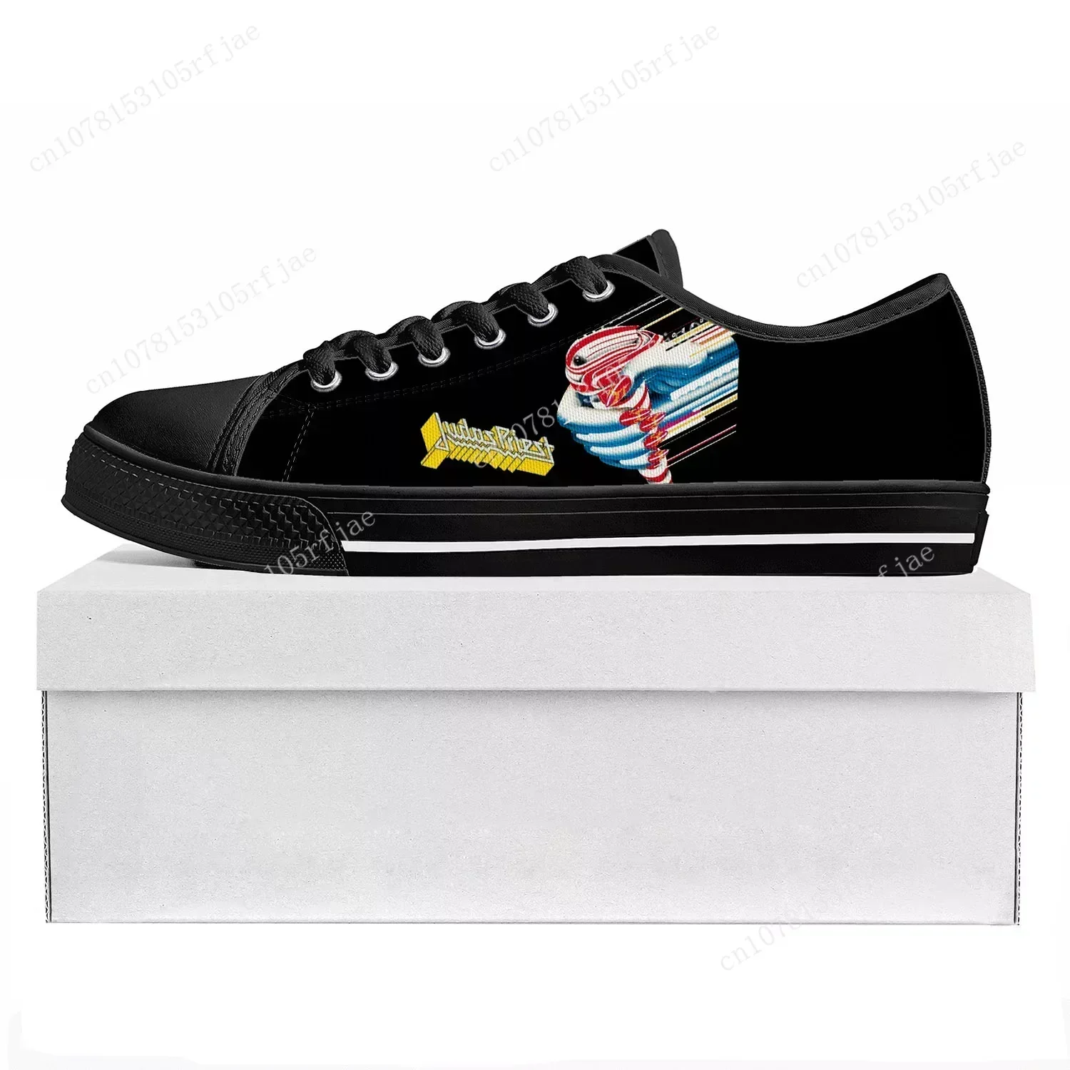 Judas Priest Heavy Metal Rock Band Low Top Sneakers Mens Womens Teenager Canvas Sneaker Couple Shoes Custom Shoe