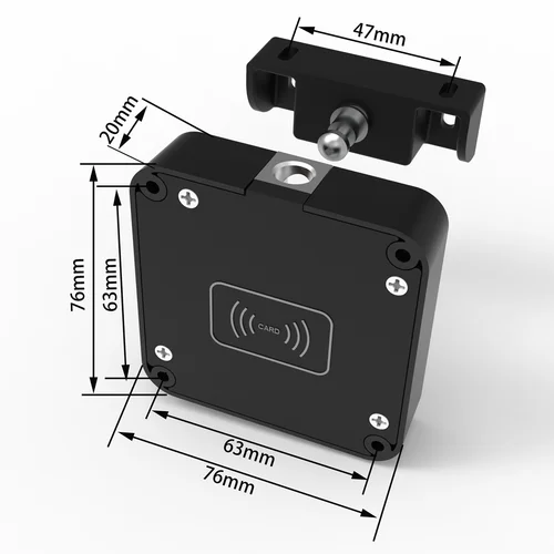 Imagen 2 del producto Tarjeta NFC, aplicación Tuya (opcional), desbloqueo, cerradura Invisible sin llave para gabinete, cerradura para cajón, muebles, cerradura electrónica inteligente Blueooth de madera