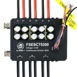 Flipsky FSESC 75300 84V ad alta corrente 350A ESC Base su Vesc con custodia in alluminio custodia di raffreddamento ad acqua per Robot da combattimento E-Foil