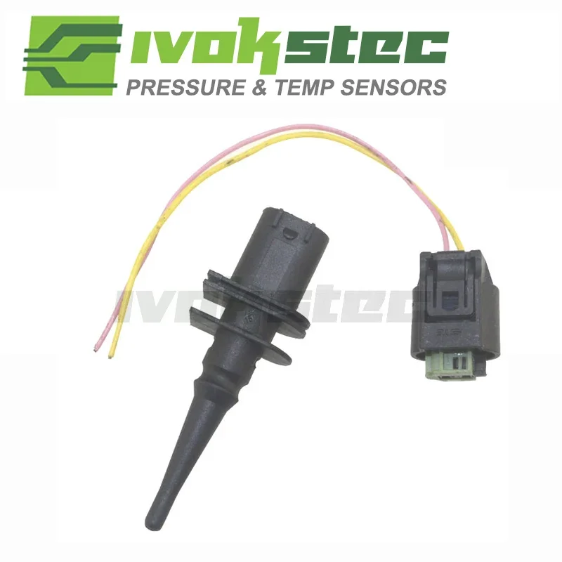 Temp exterior fora do sensor de temperatura do ar ambiente com conector plug para bmw 1 6 7 series e39 e46 x3 x5 x6 z4 z8 65816905133